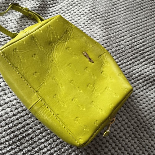 New lime green leather paul - new,