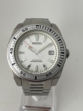 Rare 90's Seiko 7S35-00B0 early Samurai white waffle dial automatic watch