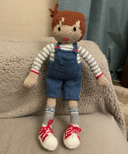Handmade knitted boy doll - handmade,
