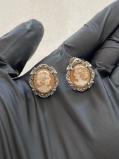Silver 835 Vintage Cameo Screw