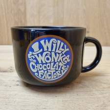 Willy Wonka Chocolate Factory Large Stoneware Black Mug