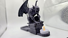 Gargoyle Incense & Tealight Holder Black Gothic Statue Demon Ornament Decor SIL