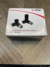 Black Matt Corner Towel Rail Radiator Rad Valves Angled Pair 15mm x 1/2"  CLEAR4