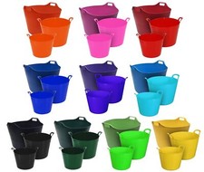 26L 42L 75L Flexi Tub Garden Bucket Plastic Flexible Trug Storage Feed Container