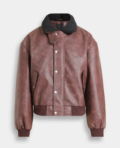 Men brown genuine sheepskin - brown,