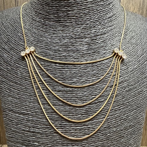 Attwood sparkly bib necklace - sparkly,