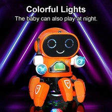 Dancing Robot Toy Kids LED Light Up Music Singing Walking Twist Dance Gift UK