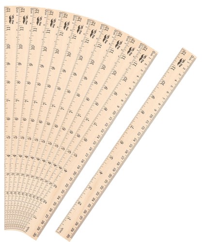 Pack inch wooden - pack, rulers