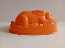 Vintage 1970s Orange Plastic