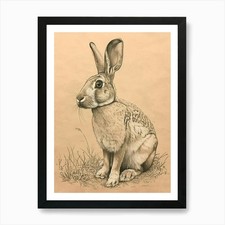 English Spot Rabbit Drawing 2