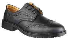 Amblers Men's 11 S1P Black Leather Steel Toe-Cap/Midsole Safety Brogue Shoe FS44