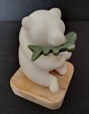 MARBLE INUIT POLAR BEAR FIGURE