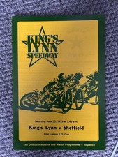 King’s Lynn v Sheffield Speedway Programme 30/06/79