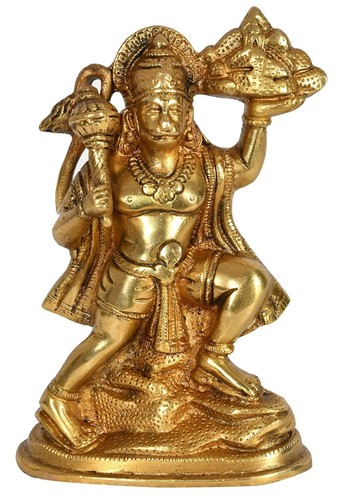 Brass lord hanuman with - hanuman,