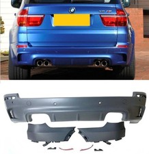 BMW X5 E70 X5M STYLE LOOK REAR BUMPER & SIDE PIECES REFLECTORS DIFFUSER 06-13 UK
