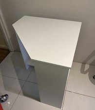 White Corner Study Desk Computer Workstation Table Home Office Space Saver