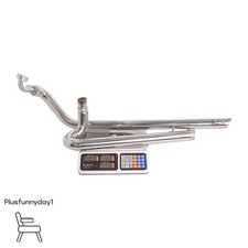 For Yamaha XVS 1100 Classic V Star 1100 2003-09 Silver Full Exhaust Pipe Muffler