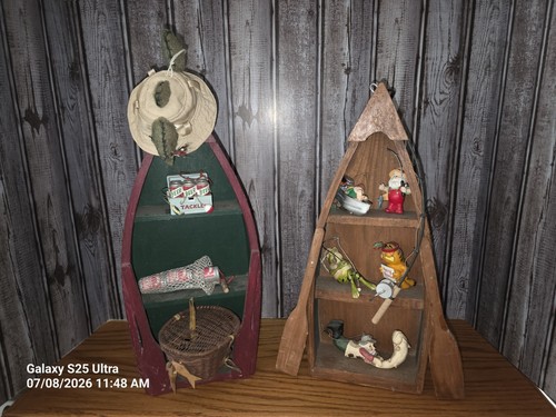Pair cedar canoe wall - pair,