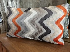 Pkt of 2 Romo Velvet Zig Zag  Geometric Style Cushions