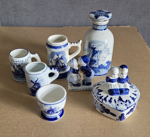 Vintage lot blue white - vintage,