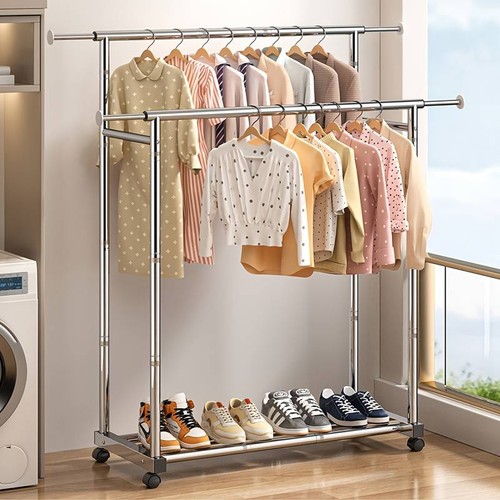 Heavy duty double clothes rail - duty,