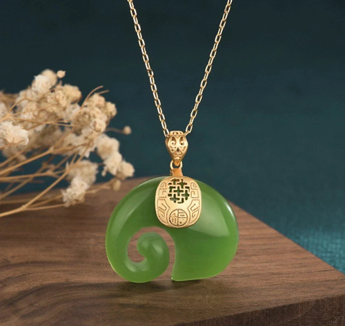 Jade jewelry 18k gold - , plated