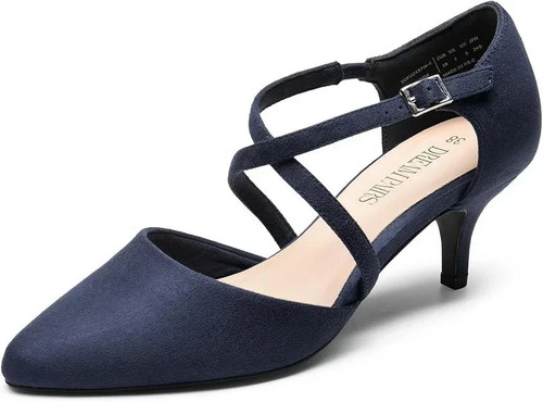 Pointed toe mid kitten heels - pointed,
