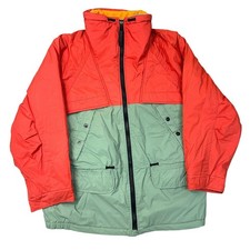 Nordic Ski Jacket Snowboard Airflow System Apres 90s Green Orange Mens XL