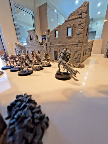Ruined town full table set - town,