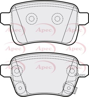 Apec rear brake pad set - pad, for