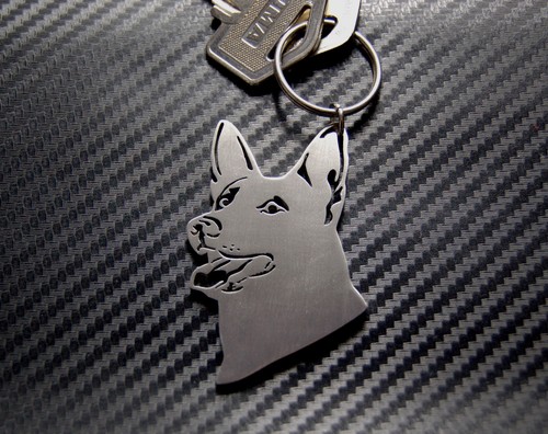 Alsatian dog keyring - alsatian,