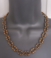 AVON Gold Tone Links Necklace Retro Cleopatra Disco