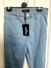 Light Wash Jeans, Miss Guided, Size 8