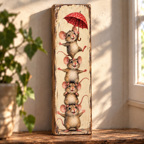 Mouse art sign - harvest, balance