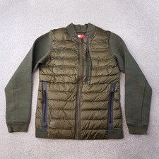 Nike Mens Jacket Small Green 800 Aeroloft Hybrid Padded Quilted Tech Gym Train