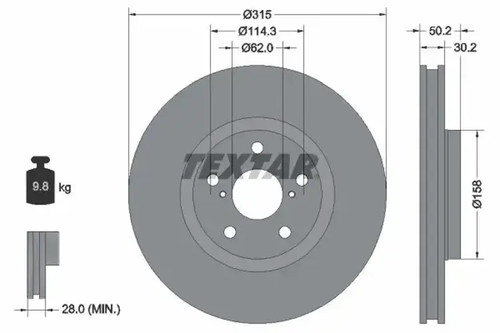 Brake disc internally - 2x,