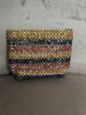 Vibrant Beaded Chevron Clutch