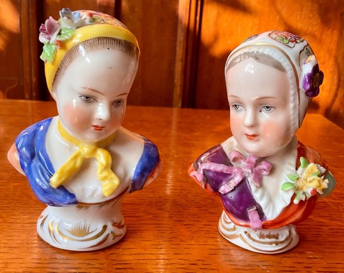 Two small antique dresden - two,