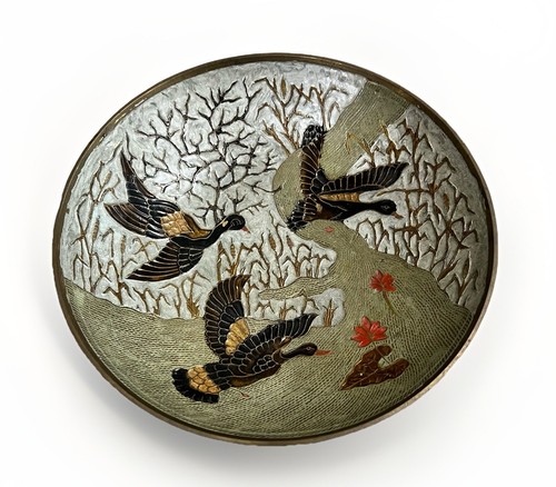 Vintage brass enamel hand - &,