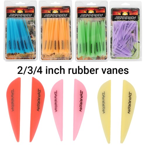 50x archery rubber feather - 50x, 2"