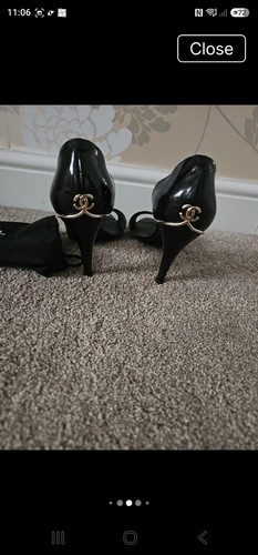 Vintage chanel black shoes - cc,