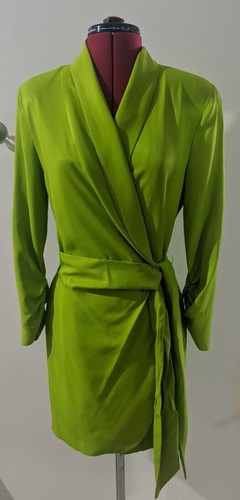 Zara pistachio wrap blazer - pistachio,