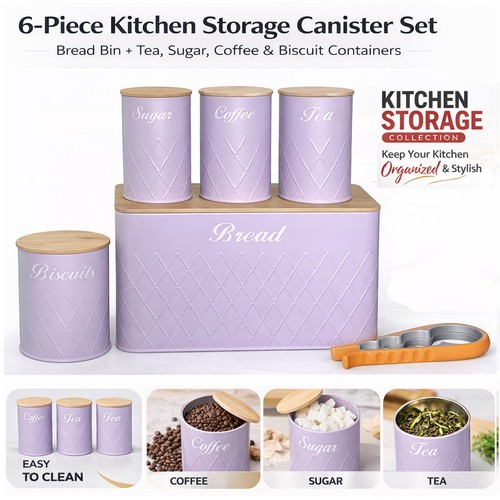 6pcs kitchen storage canister - 6pcs,