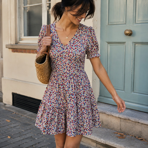 Boden neck jersey dress - v,