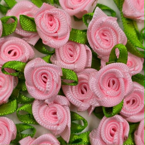 Satin ribbon roses rose - satin,