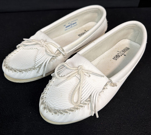 Minnetonka white leather - minnetonka,