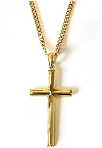 24k gold chain - chain, cross