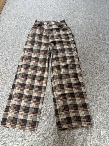 Nasty gal brown tartan - brown, wide