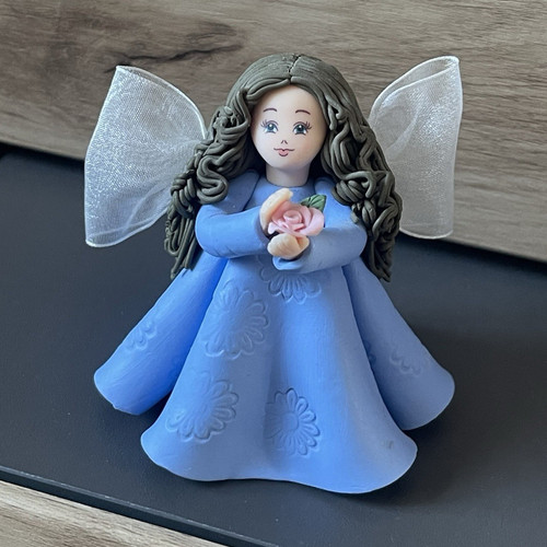 Handmade fairy figurine - figurine, blue