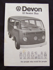 1968 VOLKSWAGEN VW DEVON 12 SEATER BUS BROCHURE